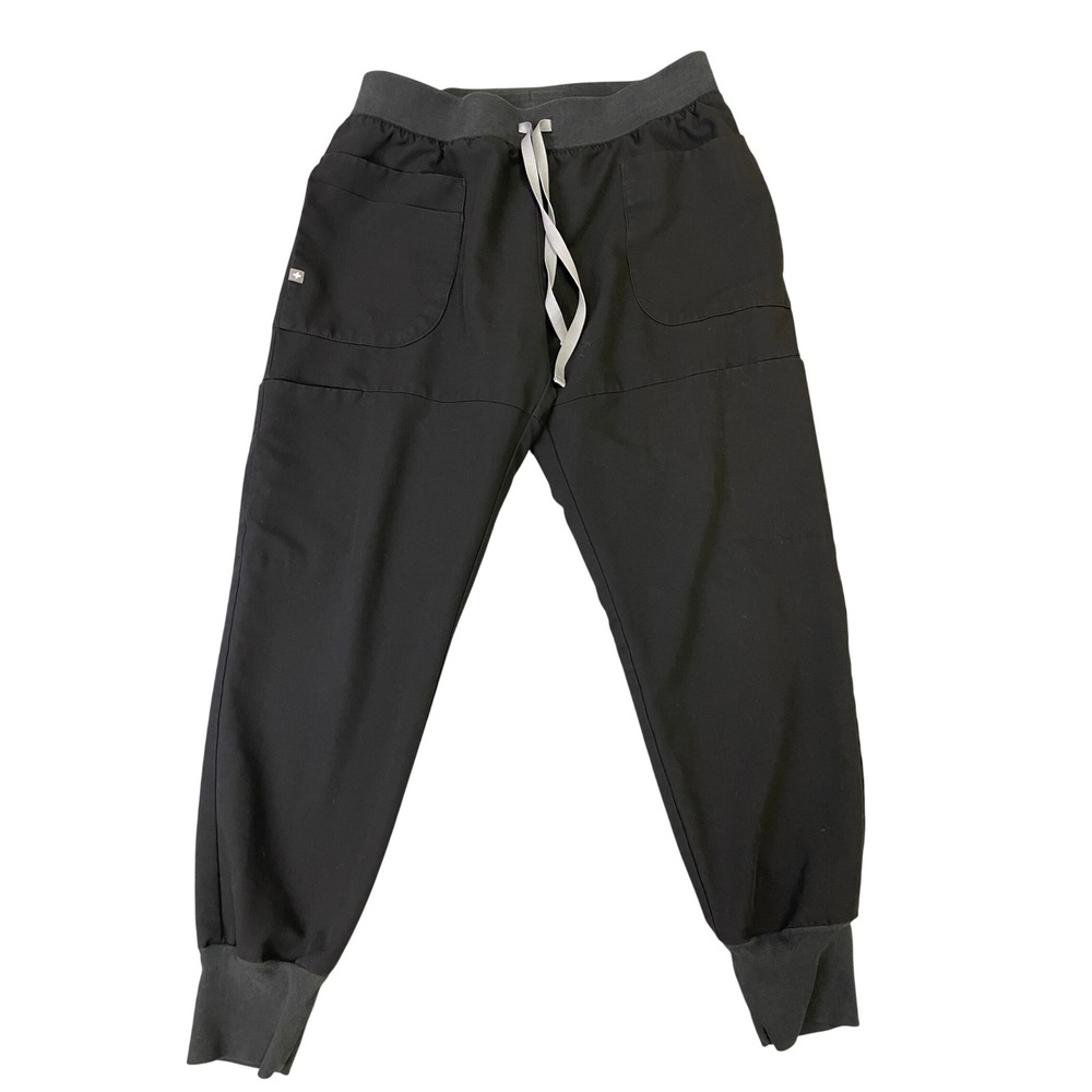 FIGS Technical Collection Black Jogger Scrub Pants Womens Large W21SW2064